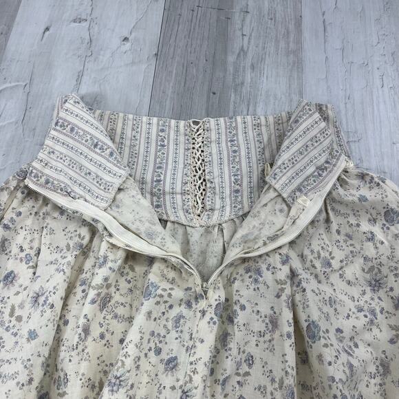 Jessica's Gunnies Vintage Dainty Floral Lace Ruffle Cottagecore Fairy Maxi Skirt - Picture 8 of 12